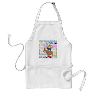 Veterinarian-Subway Art Vet Terms Standard Apron
