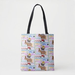 Veterinarian-Subway Art Vet Terms Tote Bag