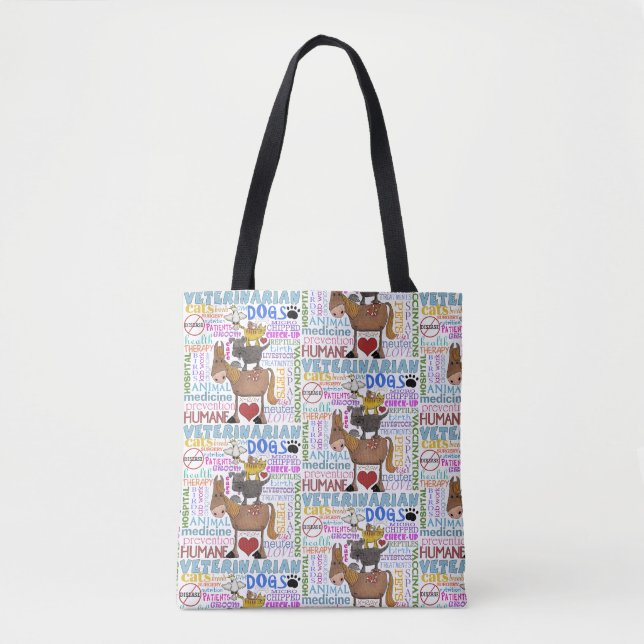 Veterinarian-Subway Art Vet Terms Tote Bag (Front)