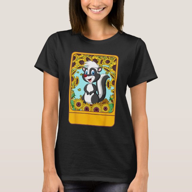Veterinarian Sunflower Skunk Tee  For Pet  Ideas (Front)