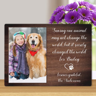 Veterinarian Thank You Personalised Pet Photo Plaque