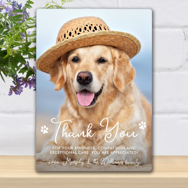 Veterinarian Thank You Veterinary Dog Pet Photo Plaque (Creator Uploaded)
