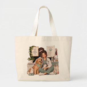Veterinarian Tote Bag Caring for Brighter Tomorr