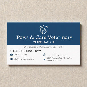 Veterinarian Vet Pet Office  Business Card