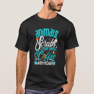 Veterinarian Vet Tech Pet Animal Scrubs Rubber Glo T-Shirt