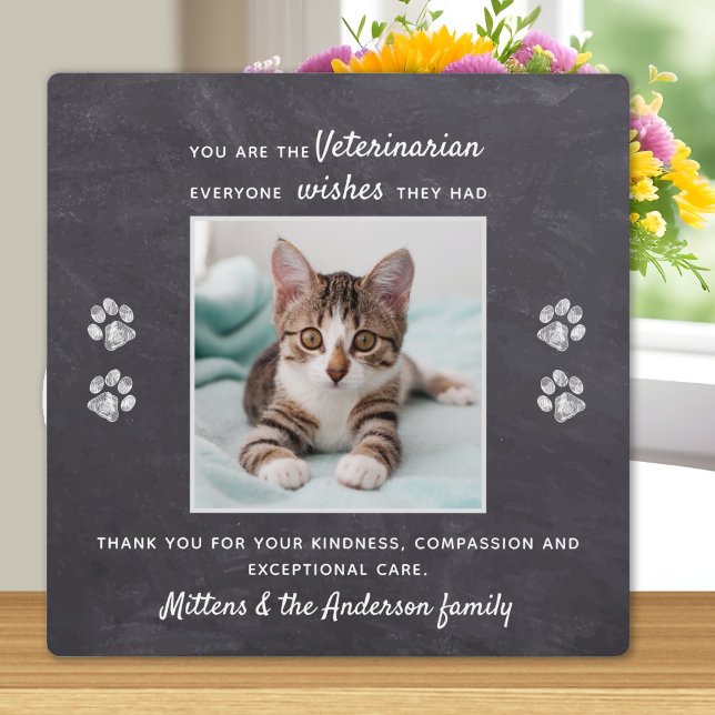 Veterinarian Veterinary Appreciation Pet Photo Plaque (Creator Uploaded)