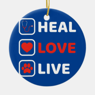 Veterinarian Veterinary Doctor Animals Lover Ceramic Tree Decoration