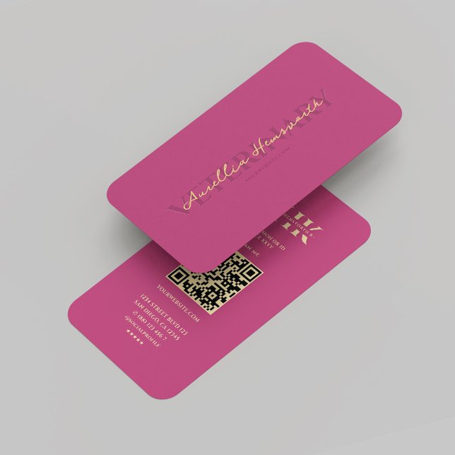Veterinarian Veterinary Monogram Pink Gold Modern  Business Card (Veterinarian Veterinary Monogram Pink Gold Modern Business Card
)