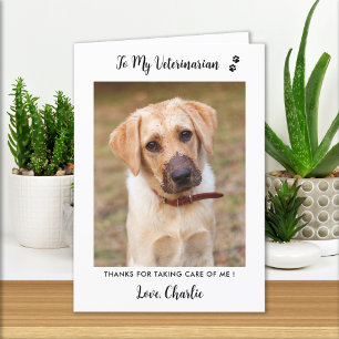 Veterinarian Veterinary Personalised Pet Dog Photo Thank You Card