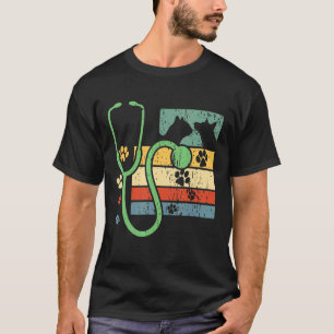 Veterinarian Veterinary Technician I Paw Print Ste T-Shirt