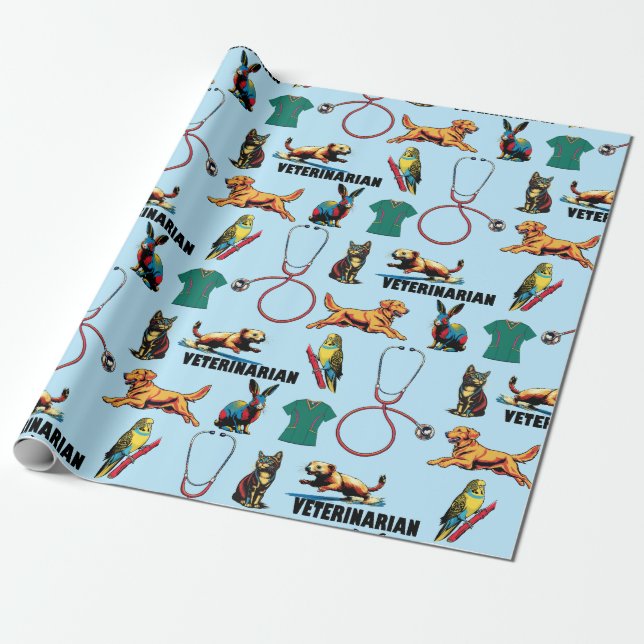 Veterinarian  wrapping paper (Unrolled)