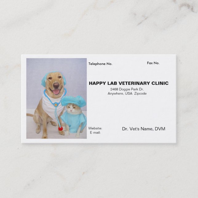 Veterinarian's Business Card (Front)