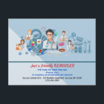 Veterinary Appointment Reminder Postcard<br><div class="desc">A trendy appointment reminder for a veterinary doctor's office. (Designed by Macrovector). The card is easy to customise with your wording, font and font colour.Not exactly what you're looking for? All our products can be custom designed to meet your needs at no extra charge.Simply contact us at askcottonlamb@gmail.com.Coordinating products available:...</div>