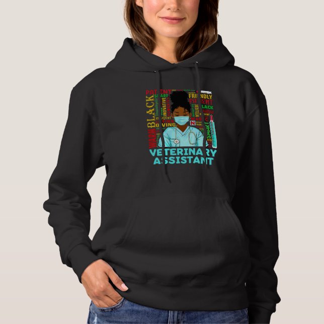 Veterinary Assistant African Women Black History M Hoodie (Front)