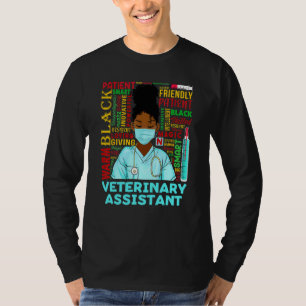 Veterinary Assistant African Women Black History M T-Shirt