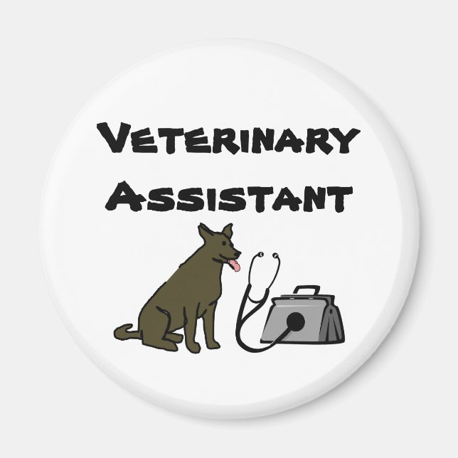Veterinary Assistant Fridge Magnet (Front)