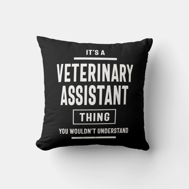 Veterinary Assistant Job Title Gift Cushion (Front)