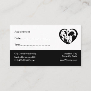 Veterinary Clinic Appointment Reminder Card