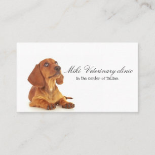 Veterinary Clinic Pets Animal Dog Business Card