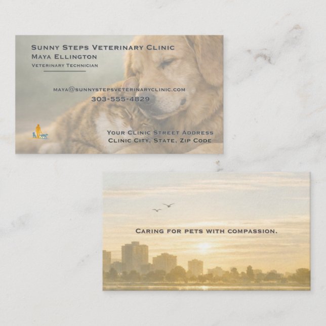 Veterinary Clinic Staff Business Card (Front/Back)