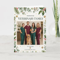 Veterinary Clinic Staff Photo Christmas