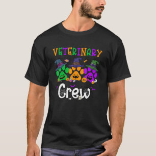 Veterinary Crew Vet Tech Spooky Vibes Halloween Co T-Shirt