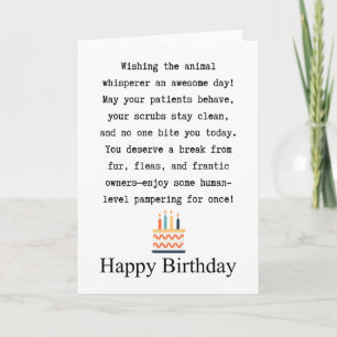 Veterinary doctor birthday card