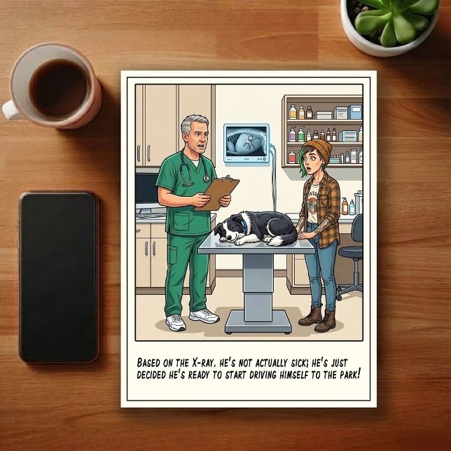 Veterinary ER Adventures Cartoon Postcard (Creator Uploaded)