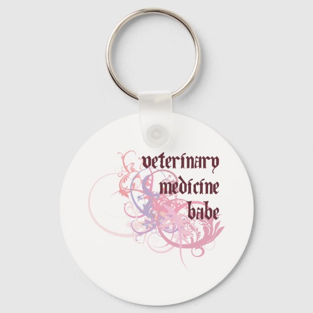 Veterinary Medicine Babe Key Ring (Front)