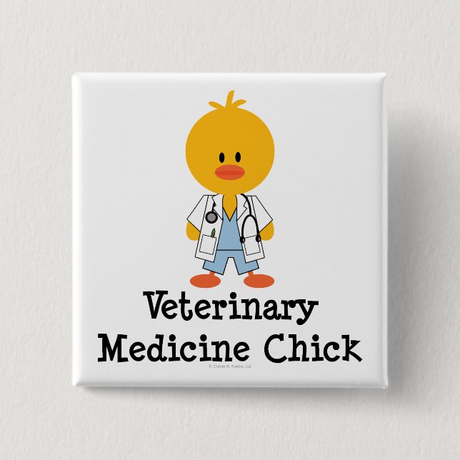 Veterinary Medicine Chick Button (Front)