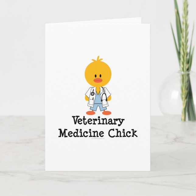 Veterinary Medicine Chick Greeting Card (Front)