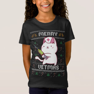 Veterinary Medicine Cute Cat Vet Ugly Christmas Sw T-Shirt