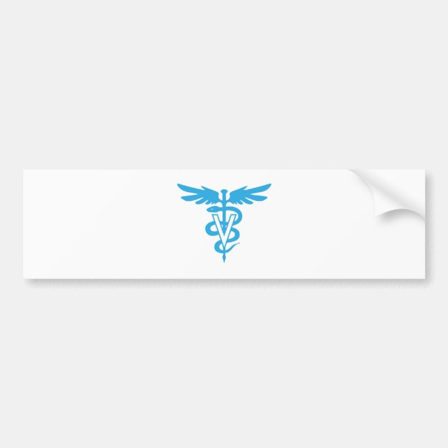 Veterinary medicine symbol bumper sticker (Front)
