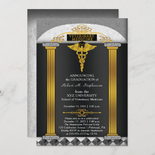 Veterinary Medicine Veterinarian Graduation Invitation
