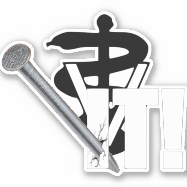 Veterinary Nailed It! Vinyl Decal (Front)