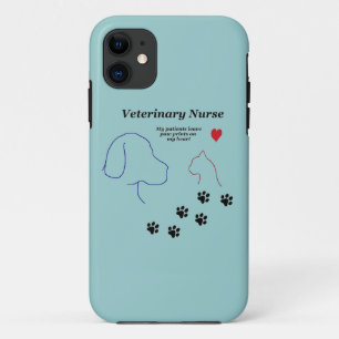 Veterinary Nurse-Paw Prints on My Heart Case-Mate iPhone Case