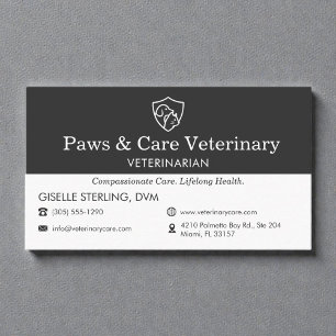 Veterinary Office Dog Cat Icon Business Card