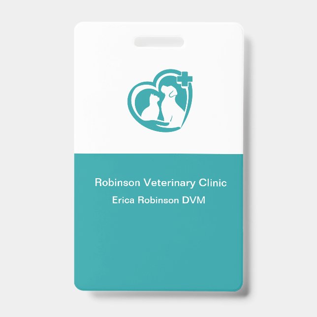 Veterinary Office Staff Name Badges ID Badge (Front)