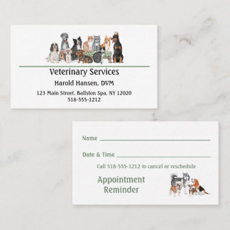 Veterinary or Pet Services Business Card