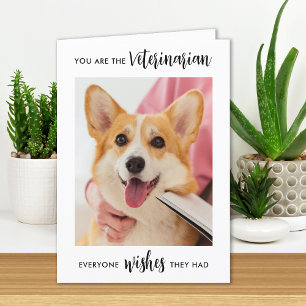 Veterinary Personalised Pet Dog Photo Veterinarian Thank You Card
