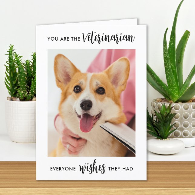 Veterinary Personalised Pet Dog Photo Veterinarian Thank You Card (Creator Uploaded)