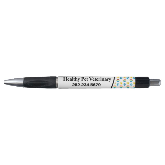 Veterinary Promotional Pen with Paw Prints (Front)