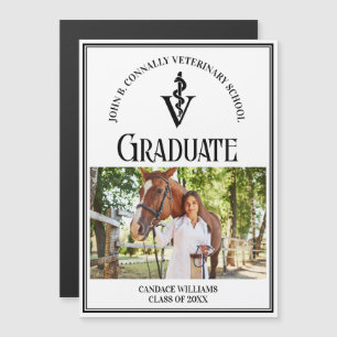 Veterinary School Photo Graduation Magnetic Card