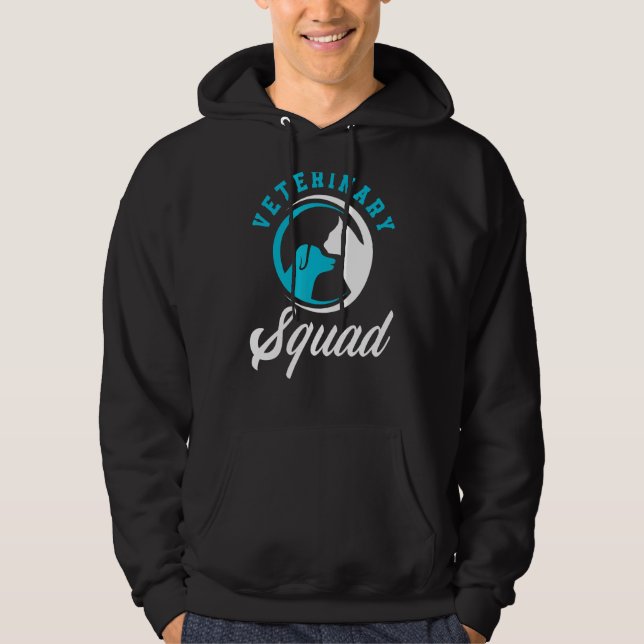 Veterinary Squad Funny Vet Tech Veterinarian Techn Hoodie (Front)