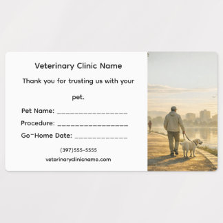 Veterinary Surgery Go‑Home Label – Large