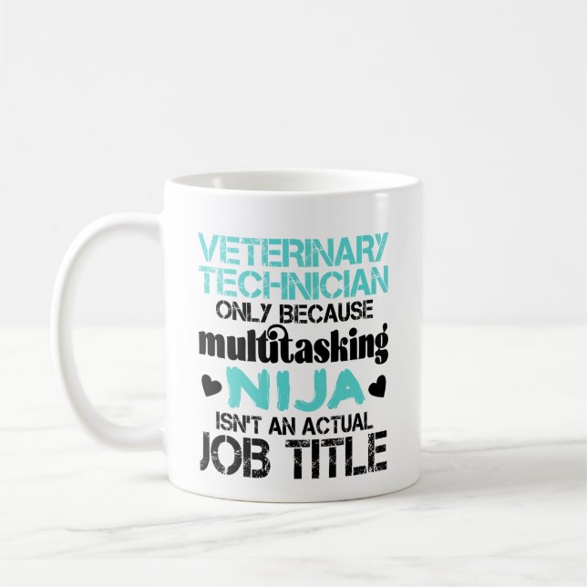 Veterinary Technician Animal Lover Vet Tech Coffee Mug (Left)