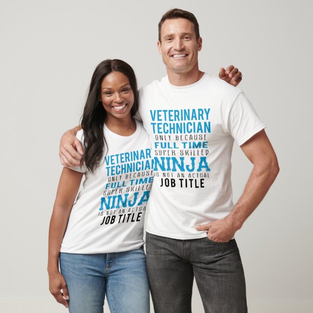 Veterinary Technician Ninja Humour  T-Shirt (Unisex)