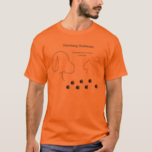 Veterinary Technician - Paw Prints on My Heart T-Shirt