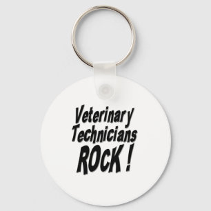 Veterinary Technicians Rock! Keychain