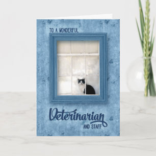 Veterinary Thank You  Cat on a Window Sill Card